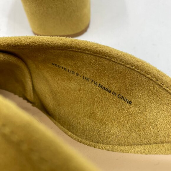 CAbi Green Suede Peep Toe Block Heels | Women’s Size 9 - Picture 6 of 9